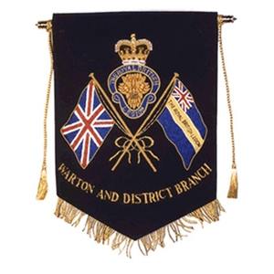 Drapeaux à franges faits à la main, double face, avec aimant, design personnalisé, fil de bullion brodé à la main, luxe - Product Image 3