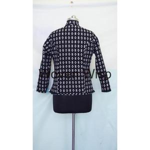 เสื้อแจ็กเก็ตแขนยาวสำหรับผู้หญิงเสื้อโค้ทแขนยาวพิมพ์ลายดอกไม้กลับด้านได้สำหรับใส่ทำงานลายทางดีไซน์ใหม่ - Product Image 6