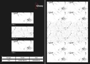 Azulejos cerámicos clásicos para pared interior de 300x600 mm, para baño y cocina, con acabado brillante o mate, superficie con efecto de azúcar tallado, diseño de pared interior de lujo. - Product Image 3