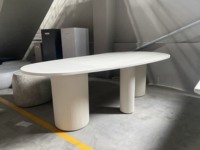 New Style Umwelt Weiß beton Esstisch Beton Design Möbel Lieferanten von vietnam ischen Fabrik