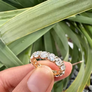 Anillo de Compromiso de Diamantes con Baño de Oro Amarillo de 18k, Certificado por IGI, Estilo Vintage, para Mujer, para Bodas y Fiestas - Product Image 1