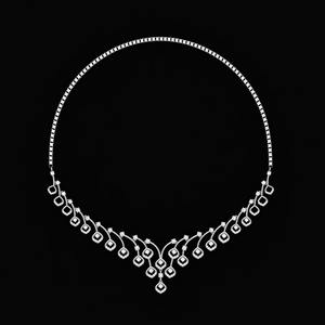 Collar de Diamantes Cultivados en Laboratorio de 18 Quilates, Corte Redondo, Oro Blanco, Amarillo y Rosa, 15.3 Gramos, 159 Quilates, Certificado IGI, Joyería de Lujo para Mujer - Product Image 3