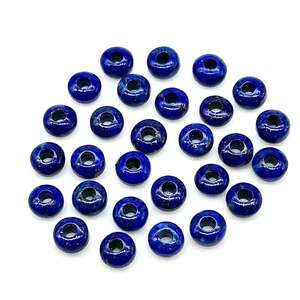 Écho céleste Lapis Lazuli beignet perles bleu profond or taches anneau forme pierre précieuse pour bijoux royaux approvisionnement artisanal divin - Product Image 4