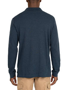 100% polos personnalisés pour hommes en coton biologique avec logo brodé T-shirt d'été en piqué doux de haute qualité respirant tenue décontracté - Product Image 3