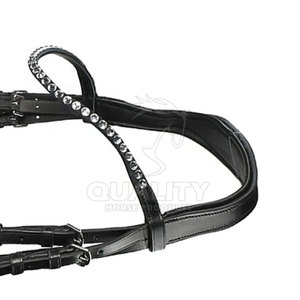 Bride de cheval fabriquée au Pakistan, la conception rembourrée douce offre un contrôle doux et une bride de cheval confortable - Product Image 3