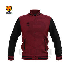Meilleure qualité personnalisé adulte jeunesse Baseball Letterman veste respirant polaire Varsity veste col montant Appliques hiver - Product Image 5