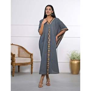 เดรสแขนกุดผ้าฝ้ายพิมพ์ลายระบายระบายความยาวถึงพื้นสำหรับวันวาเลนไทน์ - Product Image 4