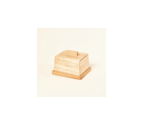 Plateau à beurre moderne planche à fromage en acier inoxydable couvercle de rangement plat à beurre design de cuisine avec couvercle en bois à vendre - Product Image 1