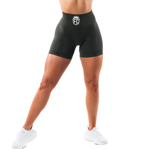 <b>Women</b> <b>Black</b> Seamless High Waist Sports <b>Shorts</b> Tummy Control Stretchy Gym Training Yoga Fitness <b>Shorts</b> - Product Image 1