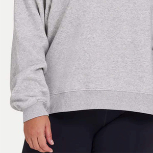 Sweat-shirt surdimensionné en polaire de qualité pour femmes OEM Life Size Logo personnalisé Hooded Crewneck pour l'hiver avec petit quantité minimale de commande - Product Image 5