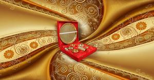 Vajilla o vajilla tradicional india de 9 piezas, juego de cena duradero Thali, cuencos, cuchara de vidrio, chapado en latón - Product Image 5