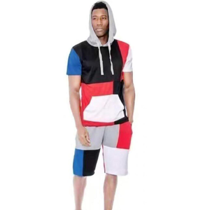 Sudaderas con capucha de diseño duradero y conjunto corto 100 por ciento de algodón para hombre Ropa atlética de dos piezas Pakistán hecho con logotipo personalizado - Product Image 4