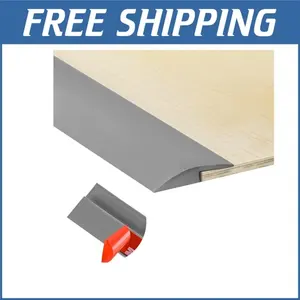 Bande de transition de sol gris mat moderne de 20 pieds Installation facile Accessoires de sol résistants aux rayures Garnitures de sol et plinthes - Product Image 1