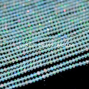 Nueva tendencia ópalo etíope forma facetada 2-2,5mm cuentas blanco llamativo Natural para la fabricación de joyas de moda para collares - Product Image 1