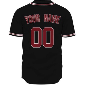 Custom Heat-Transfer Printed Baseball Jerseys <b>Men</b> Anti-UV 100% Polyester Team Numbers Short Sleeve V-neck 260g Four-Way Sports - Product Image 3