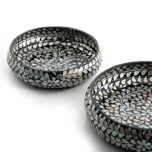 Arabian Wholesale 2024 Mother of Pearl <b>Chocolate</b> Bowl Black <b>Seashell</b> Inlay <b>Chocolate</b> Serving Bowls - Product Image 5