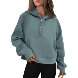 Hoodies Women Plain Embroidered Loose <b>Jumper</b> 100%Cotton Sweatshirts Women Oversized Essentials Hoodies - Product Image 1