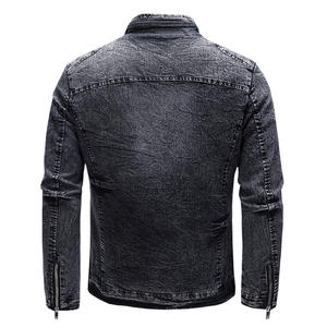 Diseño elegante de los hombres de invierno 100% algodón logotipo personalizado Jean Denim Streetwear chaquetas con tela de lona para deportes - Product Image 3