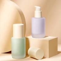 Flacons compte-gouttes en verre dépoli pastel, 30-100 ml, couleur macaron, rechargeables, pour sérum de soin et cosmétiques DIY