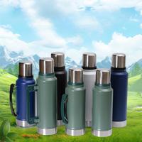 Thermos en acier inoxydable 304 de grande capacité, bouilloire de voyage portable sous vide, excellent stockage de boissons chaudes