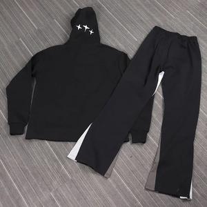 เซ็ตสเวตเตอร์และฮู้ดสำหรับผู้ชาย, ชุดวอร์มกางเกงผ้าคอตตอนมีฮู้ดและกางเกงวอร์มทรงหลวมมีซิปรูด100% - Product Image 6