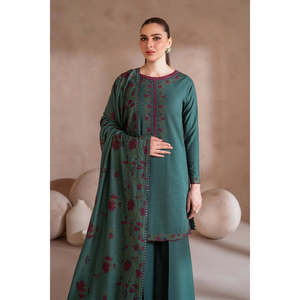 ชุดเสื้อปักลายธนัคผ้าซาติน3ชิ้นพร้อมผ้าคลุมไหล่และกางเกงรุ่น IZNIK-3PC หมายเลข BIC-4233 - Product Image 4