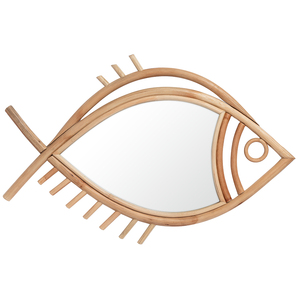 Produit très vendu miroir de salle de bain en rotin et bambou miroirs décoratifs décoration murale miroir de courtoisie de maquillage en osier naturel sûr - Product Image 2