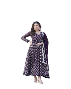 FATEMA ชุดสูทอนาลกาลีชนเผ่าแบบดั้งเดิมพร้อมลูกไม้และลาเตกันทำงานในเทศกาลงานปาร์ตี้ปักลายด้วยผ้าไชน็อน - Product Image 1