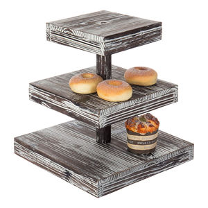 Trendy Topmost Factory Soporte de herramientas de pastel de madera redondo personalizable para pasteles y frutas Soporte de fruta de metal Suministros de decoración de pasteles - Product Image 2