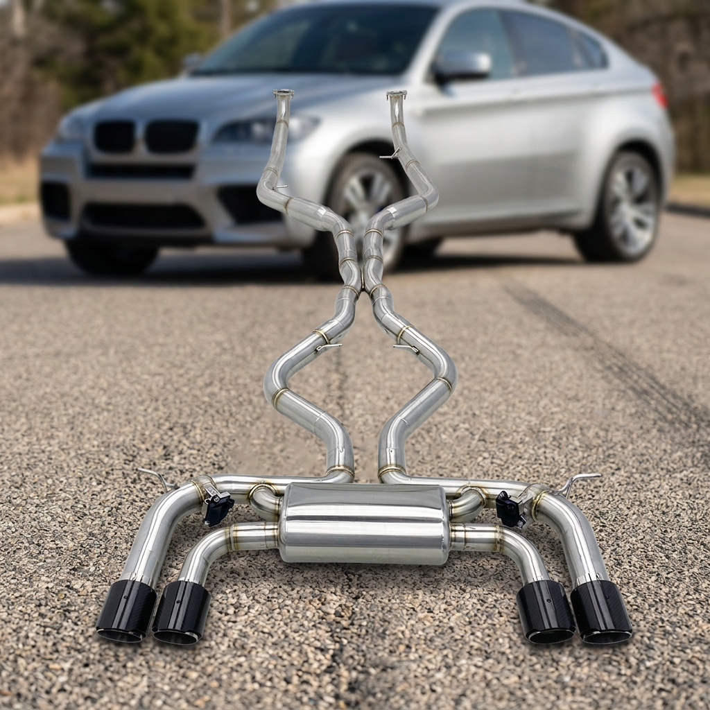 VantaFlow Stainless Steel Catback Exhaust System for BMW X5M X6M E70 E71 4.4TT V8 2009-2014 Performance Electronic Valve