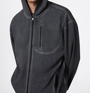 Custom Design Men's <b>Cardigan</b> Kangaroo Pocket Spandex/Polyester Regular Fit Vintage <b>Full</b> <b>Zip</b> Hoodie Featuring Brand Logo Winter - Product Image 1