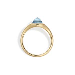 Anillo de Cabujón de Aguamarina Azul Cielo - Joyería Fina con Piedras Preciosas - Product Image 3