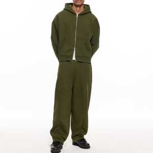 Conjunto de Sudadera con Capucha y Pantalones Deportivos Casuales, Transpirables y de Gran Peso, Unisex, con Cordón Ajustable - Product Image 3