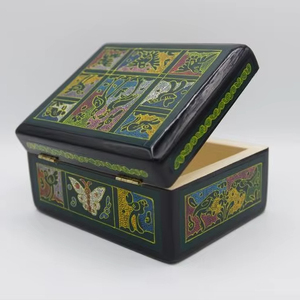 Boîte à épices de table en bois naturel polyvalent imprimé de qualité supérieure avec compartiments séparés pour les épices et les fruits secs - Product Image 1