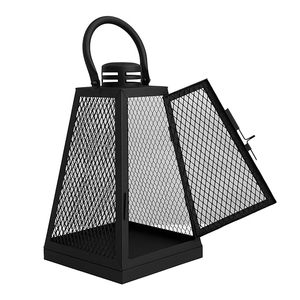 Revêtement de poudre noire de support de bougie de fer de luxe de prix usine pour la décoration de maison et de Noël avec le moule élégant de bougie - Product Image 1