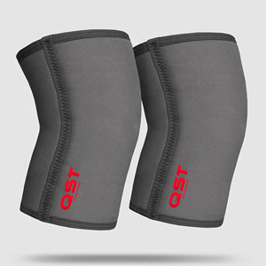 QST Premium Quality Flexible 7mm/5mm <b>Neoprene</b> Comprehensive Knee Protection Sleeve Pads for Cross-Fit Gym Workout Powerlifting - Product Image 4