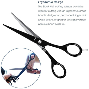 Top Design Professional Right-Handed Foldable Long Handle Stainless Steel <b>Blades</b> Hair Cutting Shears <b>Barber</b> Hair Scissors - Product Image 6