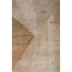 พรมไหมไผ่ผสมขนสัตว์ถักมือลายแอ็บสแตรกต์ รุ่น Esk-397(3D) ยี่ห้อ Kavi Gold สำหรับตกแต่งบ้าน ห้องโถง ห้องนอน รูปทรงสี่เหลี่ยมผืนผ้า ทำด้วยมือ - Product Image 3