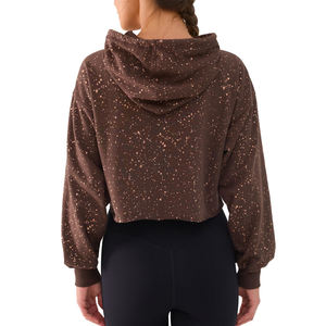 Últimas mujeres elegantes Crop Top Hoodies Nuevo diseño de moda transpirable para usar Ladies Crop Top Hoodies para la venta - Product Image 2