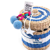 Meilleure vente panier de rangement décoratif en jacinthe d'eau tissé de vacances arabes pour le Ramadan boîte de Style minimaliste élégante artisanale