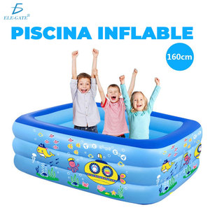 Piscina Gonfiabile con Design a Pesciolino 160*120*55 cm, Struttura per Divertimento Acquatico - Product Image 6
