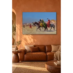 Impresión en lienzo de Fida Gerome: Caballeros con lanza en el desierto - Product Image 4