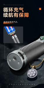 Ouvre-<span class=keywords><strong>bouteille</strong></span> d'extérieur, briquet torche au <span class=keywords><strong>gaz</strong></span> butane rechargeable pour barbecue et cigares - Product Image 4