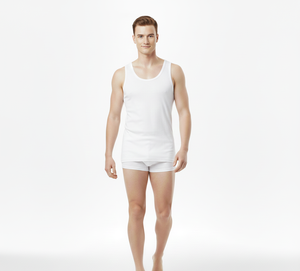 Gilet en coton blanc raffiné pour homme Sans manches Léger Respirant Extensible Confort Vêtement pour une utilisation quotidienne - Product Image 5