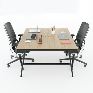 Aconcept HBAC039 Mesa de Centro Moderna Minimalista de 2 Piezas, 120x120cm, en Forma de L, de Madera Contrachapada Recubierta de Melamina, Patas de Hierro, Independiente - Product Image 2