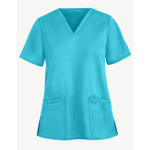 Conjuntos médicos de alta calidad para mujer, camisa con cuello en V elástica de 4 vías, pantalón para correr, logotipo personalizado, diseño de tallas, conjuntos médicos de bajo precio al por mayor - Product Image 6