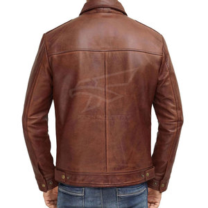 Veste en cuir design personnalisé Veste d'hiver pour hommes de couleur unie Streetwear Offre Spéciale Veste en cuir pour hommes à prix raisonnable - Product Image 4