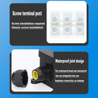 Boîtier de jonction de câbles UHF 450V étanche IP68 à 3 voies largement utilisé pour l'extérieur, alimentation micro-ondes 4 broches, en nylon/aluminium, pour PCB RF