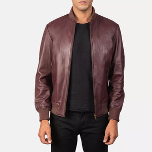 Blouson aviateur d'hiver léger de haute qualité pour hommes tissu coupe-vent personnalisé avec poignets côtelés et poches à glissière - Product Image 4