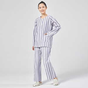 Abbigliamento per cure ospedaliere in puro cotone a maniche lunghe facile da usare per il <span class=keywords><strong>pigiama</strong></span> morbido per il recupero della frattura del paziente anziano - Product Image 3